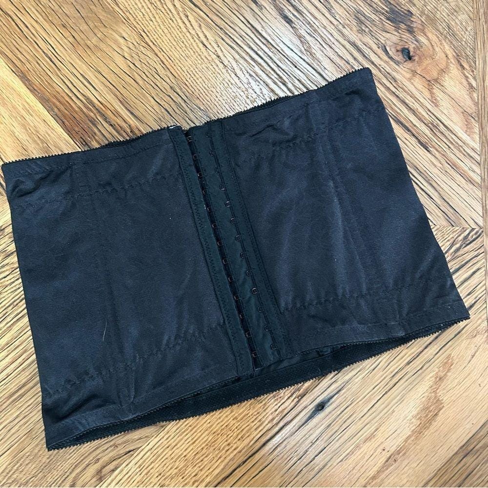 Vintage Shapewear Waist Cincher Girdle 32 XL Black Crown-ette 099 Retro Corset